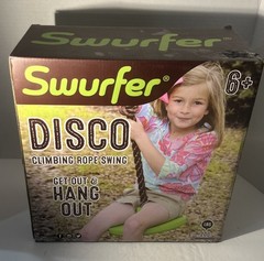 Swurfer Disco 3-in-1 Outdoor Swing Sit, Stand, Climb for Ages 6+ New (ga)