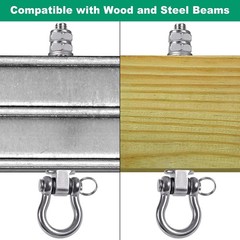 Heavy Duty Bearing Swing Hangers, 2 Pack Stainless Steel Swing Set Hooks for …