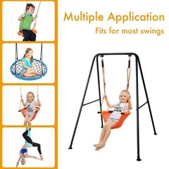 Metal Frame Full Steel Swing Stand, Hold up to 440 lbs, Outdoor or Indoor Han…