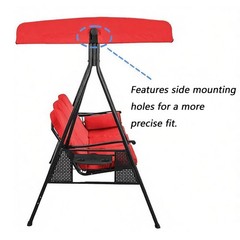 Outdoor Swing Canopy , Beige, 75 X 47 X 7.8 in