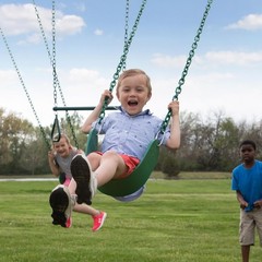 Backyard Discovery Big Brutus Galvanized Steel Swing Set Kit with Classic A-F…