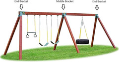 Easy 1-2-3 90° A-Frame Swing Set Bracket Heavy Duty DIY Swing Set Hardware for O