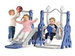 4-in-1 Toddler Slide Swing Set for Kids 1-3, Indoor/Outdoor | Kids Climber