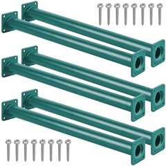 Set of 6 Metal Monkey Bars for Backyard Playset – 16.5″ Climbing Handles, Green