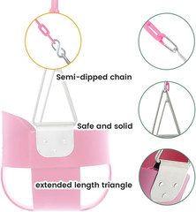59 High Back Full Bucket Toddler Swing Seat with Heavy Duty Plastic Coated Chain