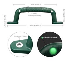 4 Luminous Safety Playground Handles, Swing Set Kids Safety Hand Grips Green