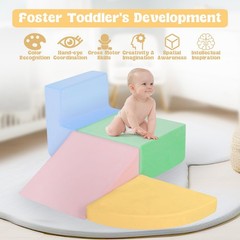 Climbing Toys for 1 Year Old, Foam Baby Climbing Blocks for Toddlers, 4-Piece…