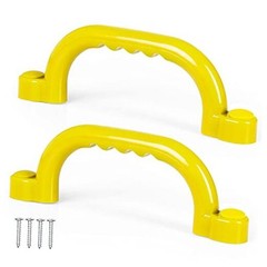 Playground Safety Handles – Outdoor Grab Handle Bars, Plastic Tree House Yellow