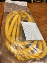 BRAND NEW VINTAGE NOS SWING-N-SLIDE YELLOW CLIMBING ROPE ALL HARDWARE INCLUDED