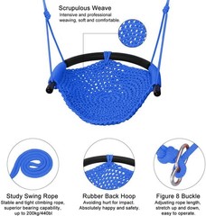 Kids Swing Seat, Blue Rope Set – Indoor & Outdoor Fun