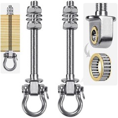 SELEWARE Heavy Duty Swing Hangers with Silent Bearings, 1500LB Capacity Stain