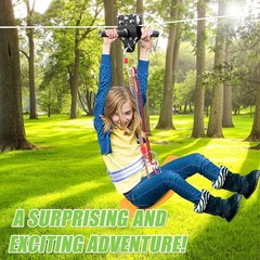 Perantlb Zipline for Backyard Kids and Adults,Zipline Kits 100ft
