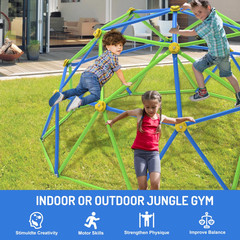 10 FT Dome Climber Jungle Gym for Kids – Outdoor Rust-Resistant Play Equipment,