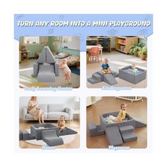 Soft Foam Climbing Blocks and Ball Pit 6PCS Toddler Climbing Toys I… Fast Ship