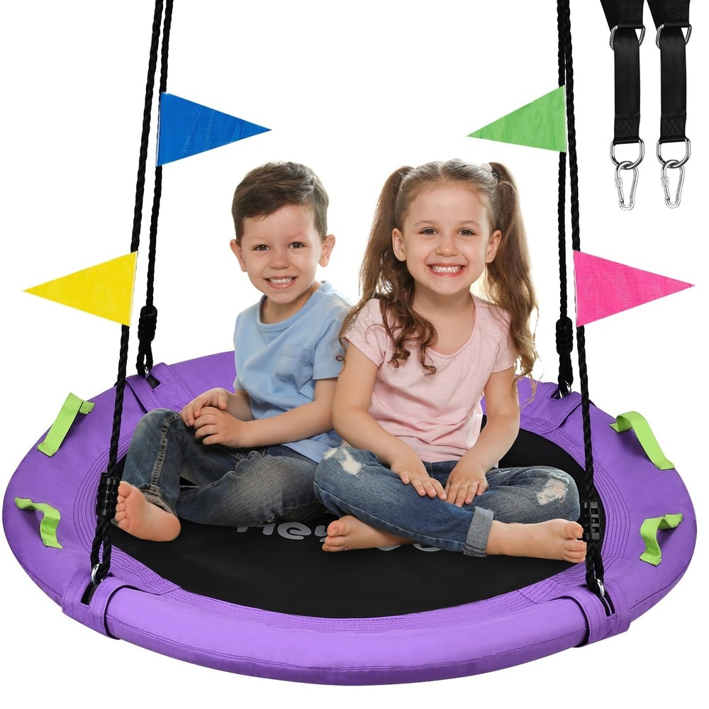 Tree Swing, Saucer Swing 40 Inch for Kids, 900lbs Weight Capacity, with Adjus…