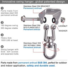 Commercial Quality Swing Hanger for Indoor and Outdoor Use, Easy Installation