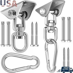 360° Rotating Swing Hanger Stainless Steel Kit Hammocks Swings Yoga Aerial New
