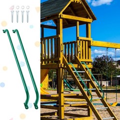4 Pack Playhouse Ladder Handle 37 Inch Monkey Bars Green Metal Safety Handles…