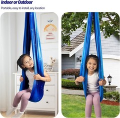 Sensory Swing for Kids & Adults Holds up to 300lbs Indoor & Outdoor Double La…