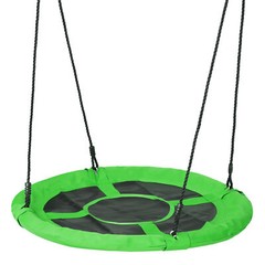 40” Waterproof Round Saucer Tree Swing Set for Children Adults Backyard Green