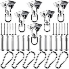 6 Sets of Robust Swing Hangers for Wooden Concrete Set with Hook Screw Bolt W…