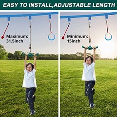 YAMIPROBI Swing Spins Set: 360° Handle Twist-Spin Flips Toy – Slackline Green