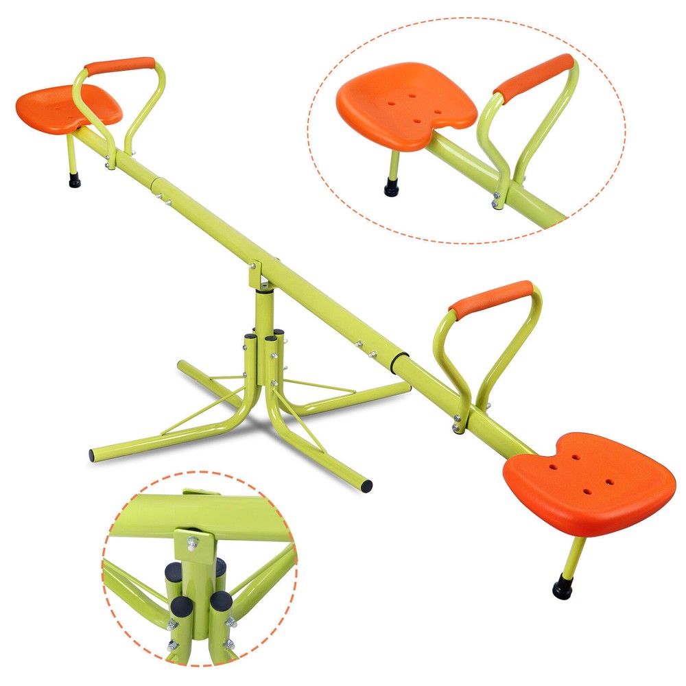 Kids Seesaw Children Outdoor Yard Entertainment Play Set 360 Degree Fun Toys