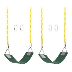 2Pcs Set Swing Seat AGPTEK with 66 Inch Anti-Rust with Chain Hooks Outdoor Play