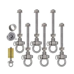 Dakzhou Set of 6 Permanent AntiRust Heavy Duty Swing Hangers 180° Bearing S