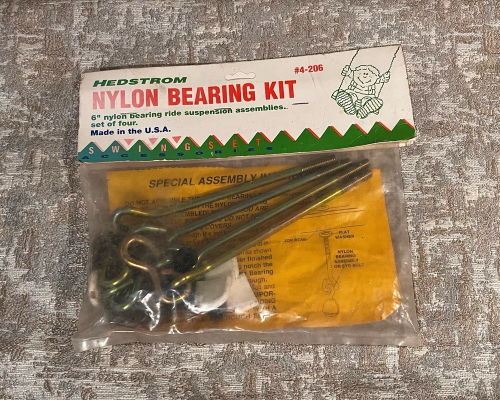 Hedstrom Nylon Swing Set Bearing Kit #4-206 New In Package Vintage