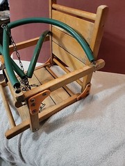 VTG Baby Toddler Child Wooden Wood Porch Tree Swing Set w Chains Free Ship