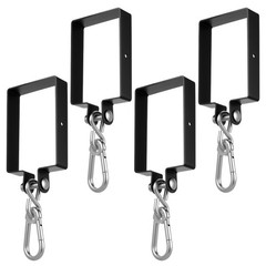 4Pcs Heavy Duty Swing Hanger 180° Steel Swing Set for Wooden Sets Snap Hooks …