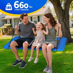 60 Inch Rectangle Platform Tree Swing for Kids and Adults 700 lb Capacity