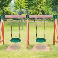 Heavy Duty Swing Seat with Wider Seats & Adjustable Rope and Carabiners, Non-…