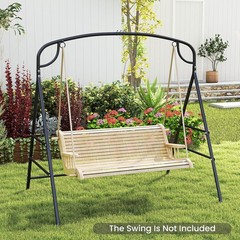 Metal Swing Frame, Porch Swing Stand with Extra Side Bars, 3-Ring Design, Heavy