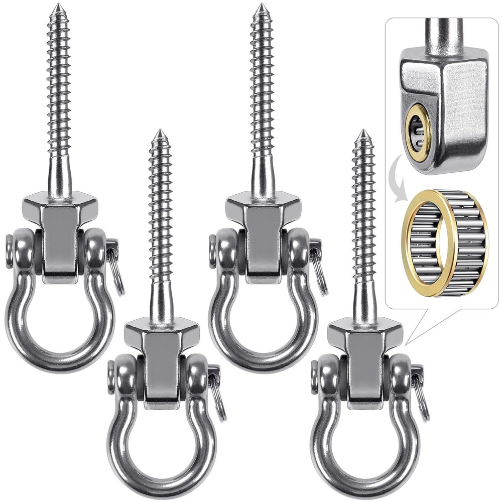 Swing Hangers 1500LB Capacity – Set of 4 Stainless Steel 304 for Chairs, Swings