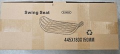 SELEWARE 2-Pack Black Non-Slip U-Shape Swing Seats with Adjustable Rope
