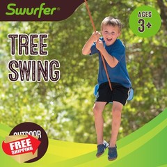 Swurfer Blue/Orange Wood Tree Swing