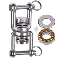 BeneLabel Dual Hanging Rings Hammock Swing Hanger, Swivel Stainless Steel Mou…