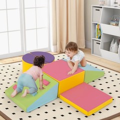 6 PCS Foam Climbing Blocks Lightweight Soft Climbing Indoor Set Gift for Babies