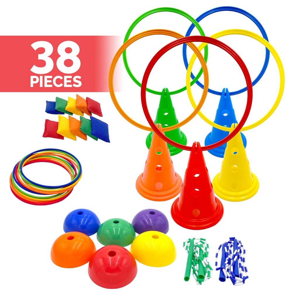 Obstacle Course Stepping Stones Bean Bag Balance Beam Outdoor Games for Kids