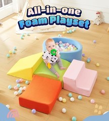 Foam Climbing Blocks with Ball Pit Designed for Toddlers Aged 1-3 for Indoor