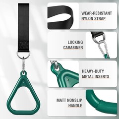 Trapeze Bar Swing Monkey Bars Hanging Ninja Rings Warrior Slackline Obstacle Cou