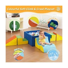 STAOLENE Soft Foam Climbing Blocks and Ball Pit 6PCS Toddler Climbing Toys In…