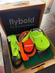 flybold Slackline Kit with Training Line – 57 ft