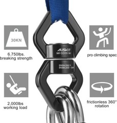 Durable Aluminum Swing Swivel with 30 KN Load Capacity – Perfect for Swinging