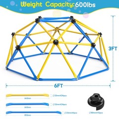 Climbing Dome, Upgraded 6FT Geometric Dome Climber with Climbing Grip for Kid…