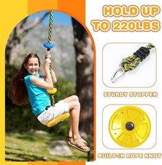 ASTM Approved Kids Climbing Rope Swing with Easy Installation & Accessories