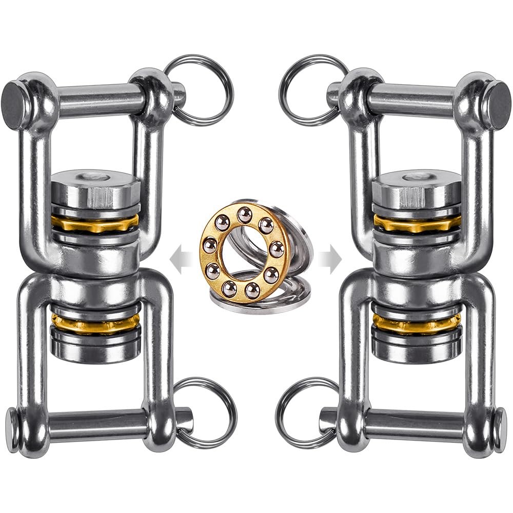Swing Swivel, 360° Rotational Device with 2 Bearings, 770LB Capacity, Stainle…