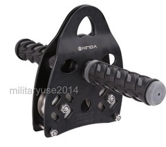 Zip Line Cable Trolley Outdoor Military Kids Fun Rock Climbing Dual Pulley 45KN